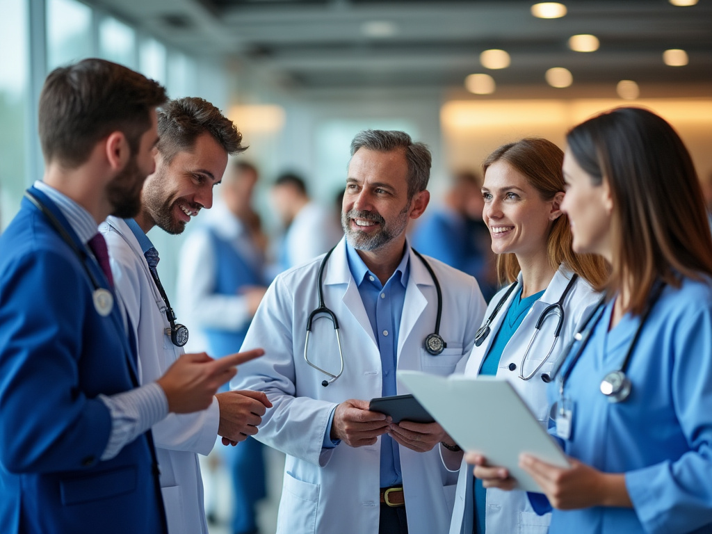 Medical Professional Networking at a Leadership Conference